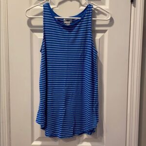 Old Navy Blue and White Striped Swing Tank Small